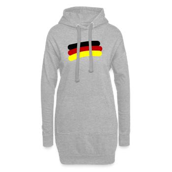Deutschland Fahne Linie - Hoodie-Kleid - Grau meliert - Vorne