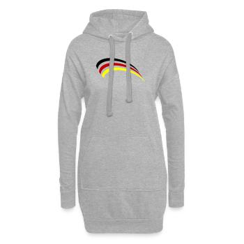 Deutschland Fahne Design - Hoodie-Kleid - Grau meliert - Vorne
