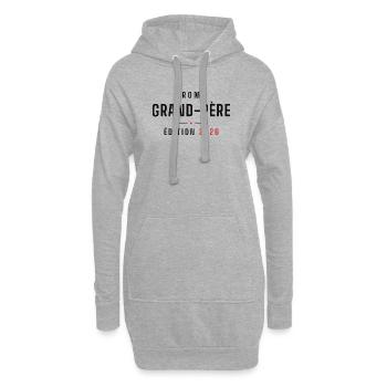 Grand-Père Edition 2026 - Sweat-shirt à capuche long Femme - gris chiné - Devant