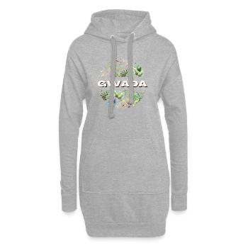 Gwada T-Shirt Geschenk-Humor - Hoodie-Kleid - Grau meliert - Vorne
