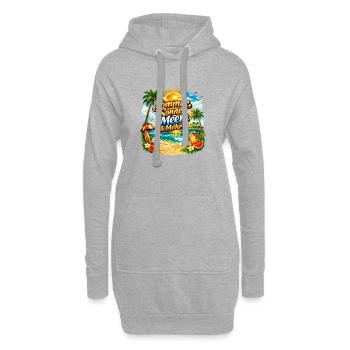 Sommer Sonne Meer & Mehr - Hoodie-Kleid - Grau meliert - Vorne