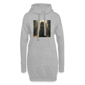 Świętowit – Slawische Statue aus den Tiefen des Waldes - Hoodie-Kleid - Grau meliert - Vorne