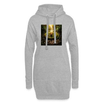 Avertissement : Jungle de Serpents - Sweat-shirt à capuche long Femme - gris chiné - Devant