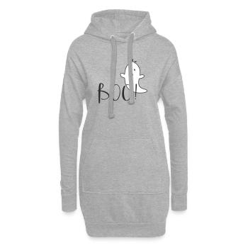 Boo – Lustiges Geist Halloween Design - Hoodie-Kleid - Grau meliert - Vorne