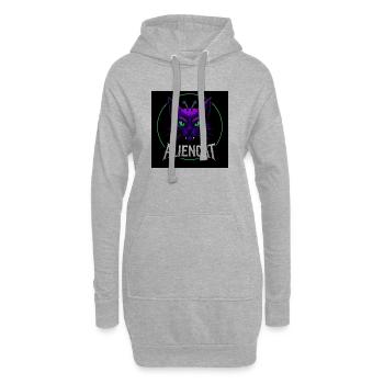 Logo ALIENCAT 2026 - Sweat-shirt à capuche long Femme - gris chiné - Devant