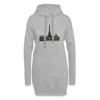 paris - Hoodie-Kleid - Grau meliert - Vorne