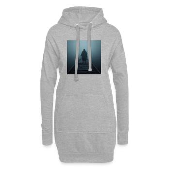 Porteur d’âme – Mort sur le pont - Sweat-shirt à capuche long Femme - gris chiné - Devant