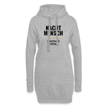 Zu 100% Ich – Ehrliches Statement - Hoodie-Kleid - Grau meliert - Vorne