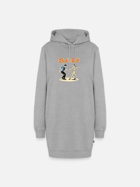 Rock'n'Roll Paartanz Retro - Hoodie-Kleid - Grau meliert