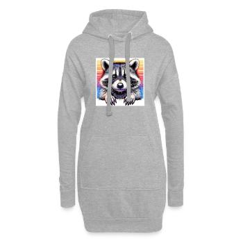 Waschbär - Hoodie-Kleid - Grau meliert - Vorne