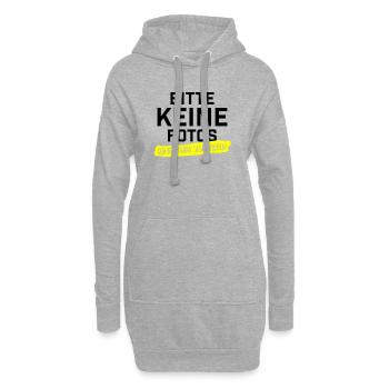 Bitte keine Fotos ich bin krankgeschrieben - Hoodie-Kleid - Grau meliert - Vorne