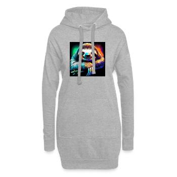 paresse - Sweat-shirt à capuche long Femme - gris chiné - Devant