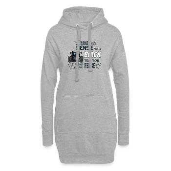 1396_A_Farmer_with_sense - Sweat-shirt à capuche long Femme - gris chiné - Devant
