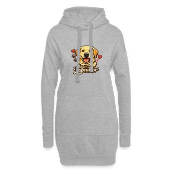 Labrador Retriever Dog Paw Forest Mountains - Hoodie Dress - heather grey - Front