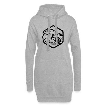 Vitesse automatique de l’essence - Sweat-shirt à capuche long Femme - gris chiné - Devant