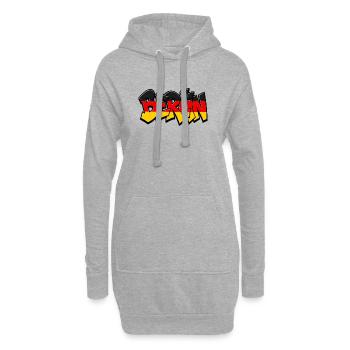 Graffitis berlinois - Sweat-shirt à capuche long Femme - gris chiné - Devant