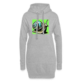 Schnecke - Hoodie-Kleid - Grau meliert - Vorne