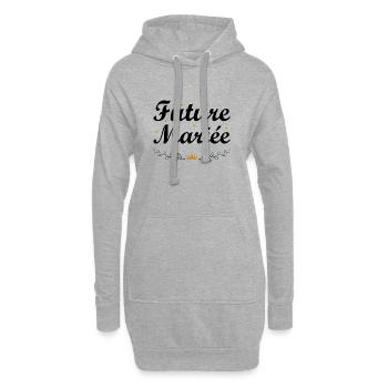 Future mariée - Sweat-shirt à capuche long Femme - gris chiné - Devant
