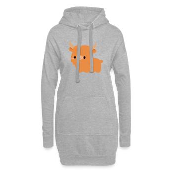 Hochland-Kuh - Hoodie-Kleid - Grau meliert - Vorne