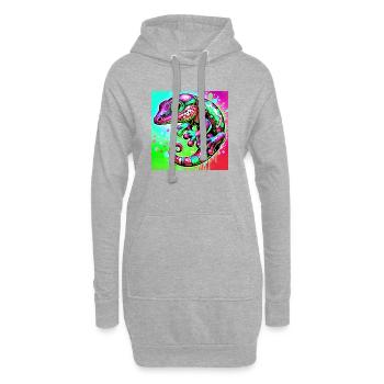 Gecko - Hoodie Dress - heather grey - Front