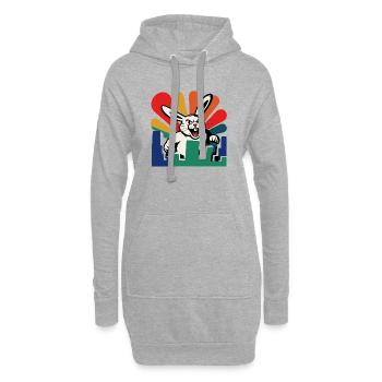 Monster Hase - Hoodie-Kleid - Grau meliert - Vorne