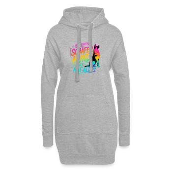 Wer einen Schäferhund hat, hat alles!  - Hoodie-Kleid - Grau meliert - Vorne