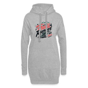 Trailrunner. Run Wild - Hoodie-Kleid - Grau meliert - Vorne