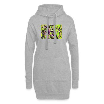 jschrjagploeshroj - Sweat-shirt à capuche long Femme - gris chiné - Devant