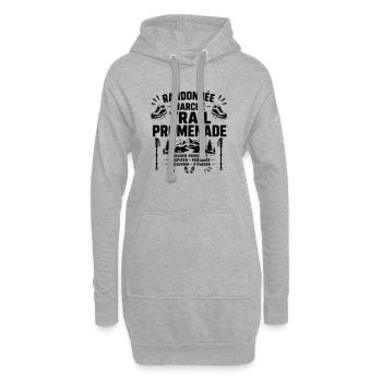 randonnée marche trail promenade - Sweat-shirt à capuche long Femme - gris chiné - Devant