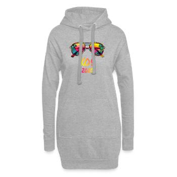 Lunettes tropicales KOS 2026 - Sweat-shirt à capuche long Femme - gris chiné - Devant