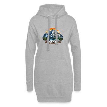 Zugspitze Alpen Panorama - Hoodie-Kleid - Grau meliert - Vorne