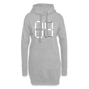NUMMER 04 Null Vier Geburtstag Geschenk Digital - Hoodie-Kleid - Grau meliert - Vorne