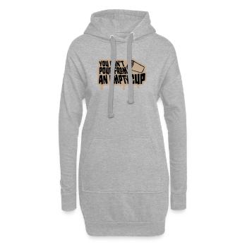 On ne peut pas verser dans un gobelet vide Soins personnels - Sweat-shirt à capuche long Femme - gris chiné - Devant