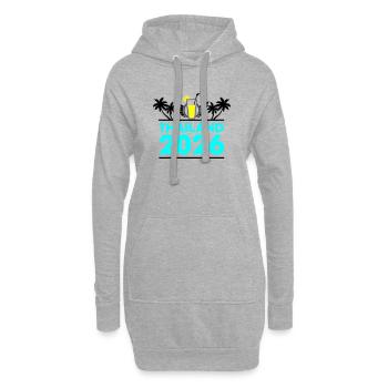 thailand_2026 - Hoodie-Kleid - Grau meliert - Vorne