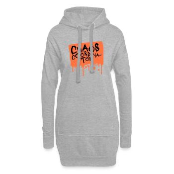 Chaos Coordinator Lustig Titel Eltern Lehrer Logo - Hoodie-Kleid - Grau meliert - Vorne