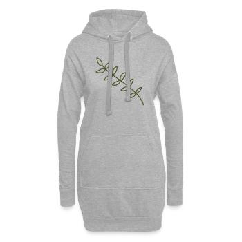 Vigne olivier diagonale - Sweat-shirt à capuche long Femme - gris chiné - Devant