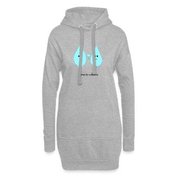 Gouttes d’eau parfaitement cohérentes - Sweat-shirt à capuche long Femme - gris chiné - Devant