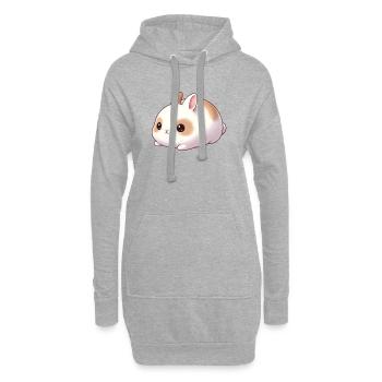 Lapin - Sweat-shirt à capuche long Femme - gris chiné - Devant
