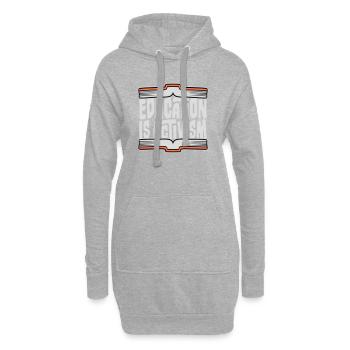 L’éducation est activisme Bildung Aktivismus Déclaration - Sweat-shirt à capuche long Femme - gris chiné - Devant