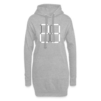 NUMÉRO 23 Vingt-trois Panier Cadeau Digital - Sweat-shirt à capuche long Femme - gris chiné - Devant