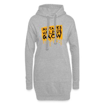 Mistakes Help Us Grow Lustig Motivational Wachstum - Hoodie-Kleid - Grau meliert - Vorne