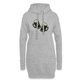 Bierkrug Bier Symbol - Hoodie-Kleid - Grau meliert - Vorne
