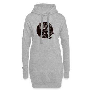 je stiller ich werde, desto lauter ist es in mir! - Hoodie-Kleid - Grau meliert - Vorne
