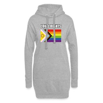 Gleichberechtigte inklusive Pride-Flagge - Hoodie-Kleid - Grau meliert - Vorne