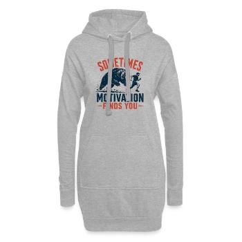Trail Running - Parfois, la motivation vous trouve - Sweat-shirt à capuche long Femme - gris chiné - Devant
