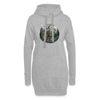 Wandern – Outdoor-Abenteuer - Hoodie-Kleid - Grau meliert - Vorne
