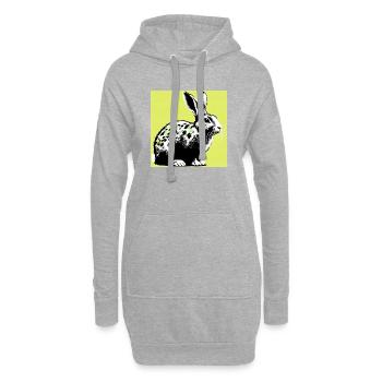 rabbit - Hoodie Dress - heather grey - Front