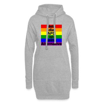 NEIN DIE AFD IST KEINE ALTERNATIVE, NIE WIEDER - Hoodie-Kleid - Grau meliert - Vorne