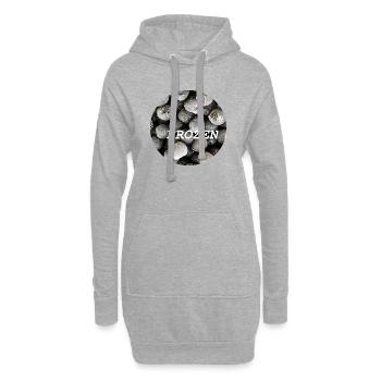 Frozen Chokeberry Kreis-Tippfehler-Kunst - Hoodie-Kleid - Grau meliert - Vorne