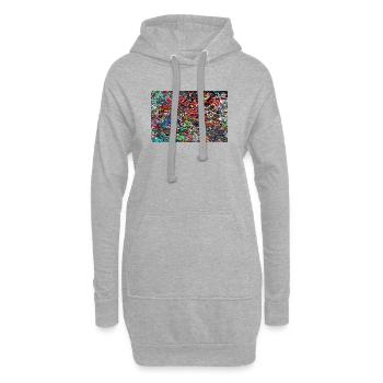 krujigushj - Hoodie-Kleid - Grau meliert - Vorne